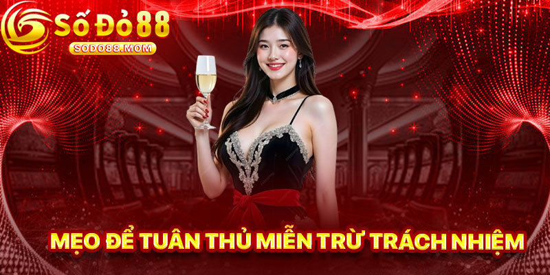 Mẹo Tuân Thủ Chính Sách Miễn Trừ Trách Nhiệm Sodo88